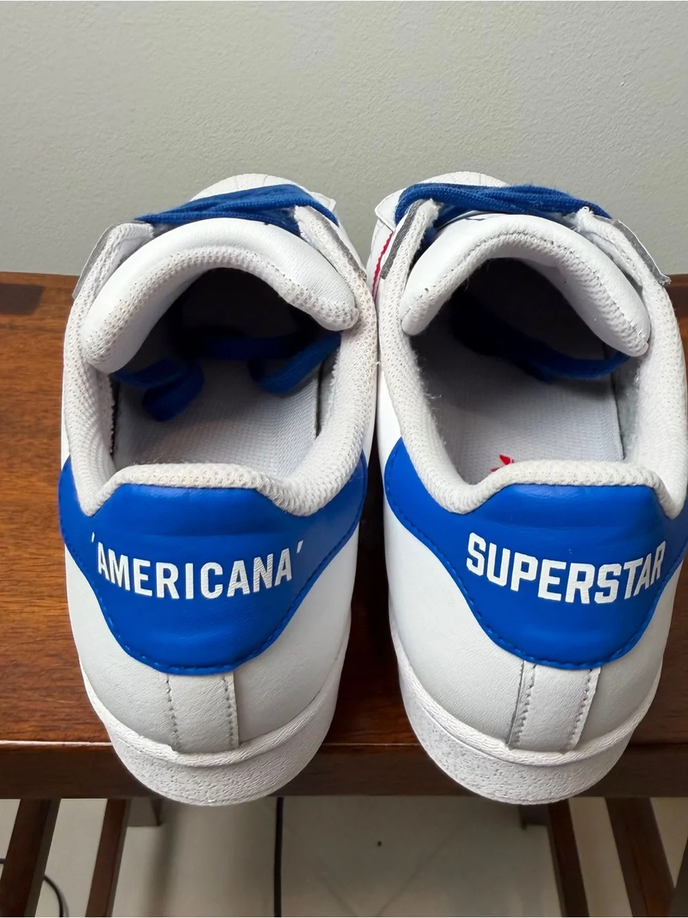 Adidas Superstar Americana VS FY3033 White Red Blue Men’s 7.5 EU 40 2/3